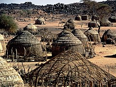 Parched Village Huts, Niger, Africa